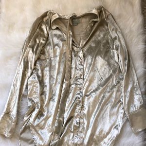 Crushed velvet Anthropologie oversized tunic